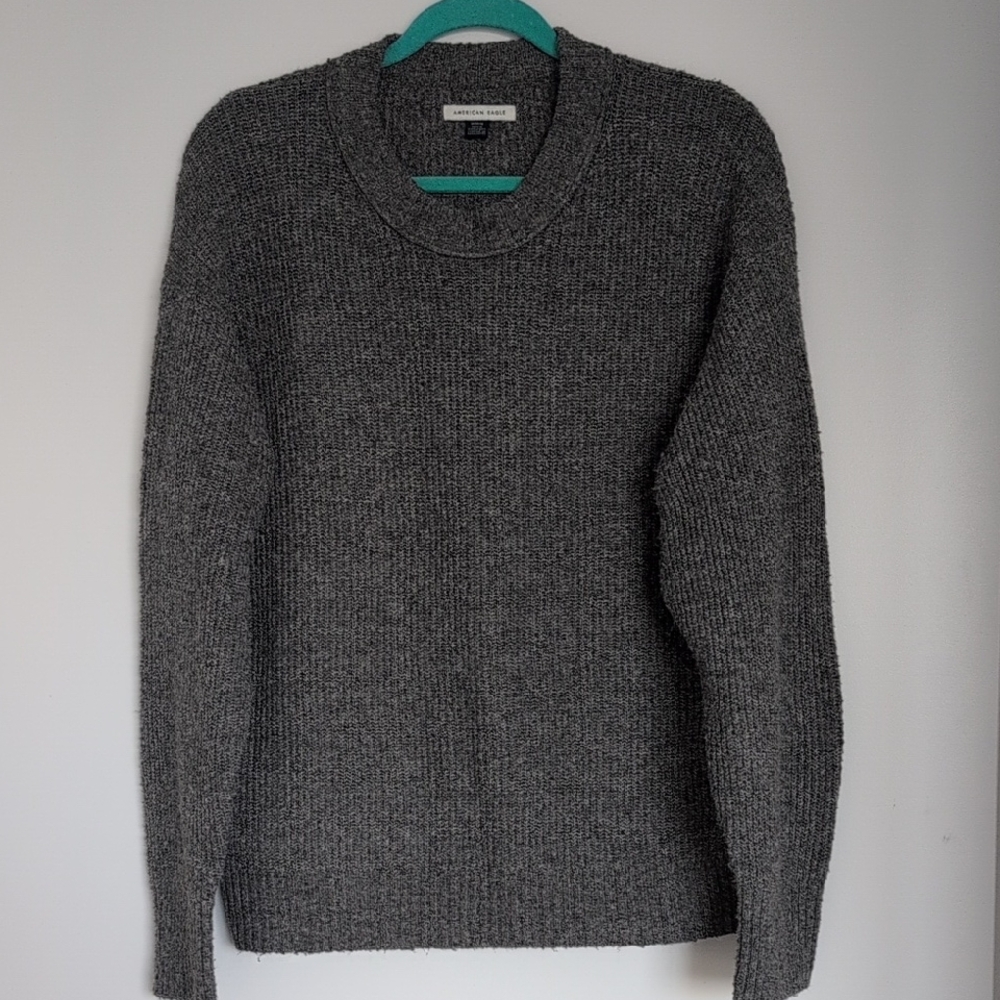 American Eagle Outfitters Charcoal Crewneck Sweater